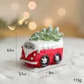 Mini figurine de voiture de Noël en résine rouge avec sapin pour décoration festive - Voiture de Noël avec Sapin