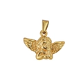 Colgante de ángel rezando en acero inoxidable con baño de oro de 18 quilates - Ángel Pequeño / Dorado