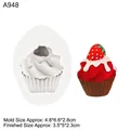 Moule en silicone pour cupcakes aux fraises DIY et mousse au chocolat - 3# A948 Gris