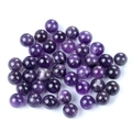 Polished natural purple amethyst stone spheres with smooth surface texture and gradients - Amethyst