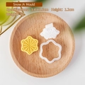 Juego de moldes para galletas de copo de nieve con sello para repostería navideña - Copo de Nieve A