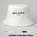 Bob blanc minimaliste en coton avec imprimé MILANO et plusieurs options de couleurs - Taille unique / Blanc