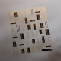 Autocollants ongles style chinois mat avec bambou doré et art calligraphique - Style de Dorure à la Calligraphie de Bambou Chinois M-890(M-890-烫金)