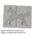 Light grey silicone carousel fondant mold for cake decorating 10x8.5x1.5cm - Gray