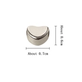 Perlina a cuore CCB argento per gioielli fai-da-te, dimensioni circa 0,6x0,7 cm - Argento