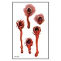 Halloween temporary tattoo with realistic bullet hole wounds and bloody scars effect - WS-K03