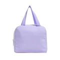 Minimalist light purple insulated lunch bag with double handles and zipper closure - Purple