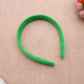 Simple U-shaped plush headband in soft green velvet fabric for winter hair styling - Green (Super Soft Velvet)