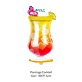 Flamingo cocktail foil balloon in yellow and red gradient for summer party decor - Flamingo Cocktail