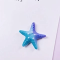 Macro shot of blue-purple gradient starfish charm with textured surface for jewelry DIY - Large Starfish / Blue Purple Gradient