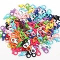 Mix of colorful lobster clasps in candy colors for DIY jewelry and keychain making - 12mm / Multicolor