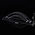 Clear 2-tier acrylic pen display stand with dimensions of 30cm length for office organizers - Style B Arched Pen Rack