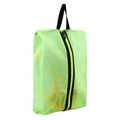 Draagbare fluorescerende groene mesh schoenentas met ritssluiting en handvat - Extra groot / Groen-Mesh Stijl