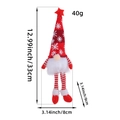 33 cm gestrickter Weihnachtswichtel mit LED-Beleuchtung und roter Schneeflocken-Mütze - Leuchtender Langbeiniger Gnom / Rot