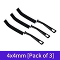Set van 3 zwarte smalle spleetreinigingsborstels met harde borstelharen en ophanggat - Reguliere stijl (set van 3)