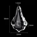 Faceted teardrop crystal pendant in clear glass for DIY lighting ornaments 50mm - 50MM Lantern Shape