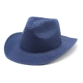 Close-up of deep blue woven fiber texture on this American western straw cowboy hat - M (56-58cm) / Navy Blue