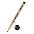 Waterproof drawing pen with black ink and fine point 2 nib on off-white barrel - 2 Line Width / Black