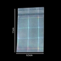 Holographic laser self-sealing bag with glitter finish for jewelry 11x6.5cm - Holographic Bag-Grid / 50Pcs/Bag