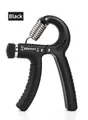 Adjustable 5-60kg black hand gripper with ergonomic non-slip grip for hand strength training - Plain Style / All Black