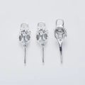 Silver bird skull alloy pendant charms for DIY jewelry making in vintage style - Antique Silver