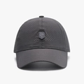 Dark grey breathable laser-cut mesh baseball cap with shield S logo and sun protection - Dark Gray