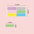 Set of 6 colorful adhesive labels in purple pink yellow white green and blue colors - 6 Pcs 6 Colors Note Tabs