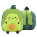 Cute green avocado plush toddler backpack with adjustable straps for kindergarten children - Avocado