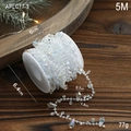 5M iridescent crystal bead garland roll for Christmas tree and festive decor - Iridescent Diamond Beads / 5m