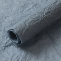 Handmade charcoal grey textured paper roll with deep crinkled stone pattern - 53x53cm (5 Sheets/Pack) / Azure