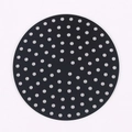 Tappetino per friggitrice ad aria in silicone nero con fori per la circolazione - Rotondo 8 Pollici / Nero