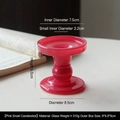 Pink small glass Roman column candle holder for home decor and romantic dining - Pink Small