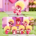 Cute Lotso panda bear figurine wearing a yellow afro wig from the creative toy series - Hug Bear Series (Lotso) / Random One