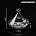 European style clear glass candy jar with lid for jewelry storage and home decor - Smooth Surface Jar (2011)