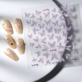 3D laser butterfly nail art stickers with iridescent purple designs for manicures - Holographic Butterfly Style (CO-110)