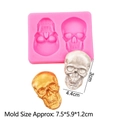 Pink silicone Halloween skull mold for DIY chocolate and cake decoration fondant - 5#-Skull / Pink