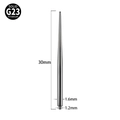 Solid G23 titanium insertion pin for 1.6mm gauge piercing jewelry in silver finish - G23 Titanium-Internal Thread 1.2mm Thickness 1.6mm