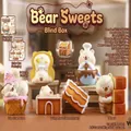 Cute panda figurine in ginger bread house style made of resin for desk decoration - Bear Dessert Series / Random One
