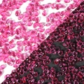 Pink tulip petal glass beads in teardrop shape for DIY jewelry and hair accessories - Rose Red