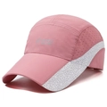 Atmungsaktive rosa Sport-Baseballkappe mit schnelltrocknendem Stoff und Belüftung - Verstellbar / Rosa