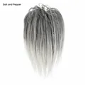 Messy bun hair piece hair extension in Salt and Pepper color for women - Salt and Pepper