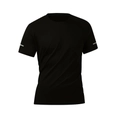 Men's black quick-dry breathable sports T-shirt with mesh fabric and reflective stripes - S / Black
