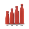 Matte red stainless steel vacuum flask set in 350ml 500ml 750ml and 1000ml sizes - Full Spray Watermelon Red