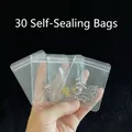 Set di 30 bustine trasparenti in PVC antiossidante per gioielli e piccoli accessori - Sacchetto sigillato trasparente