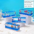 Détail de bouteilles de sable mouvant en acrylique océan avec figurines de dessin animé - Style Série de Dessins Animés (Eau Bleue-4 Dessin Animé) / Styles Aléatoires