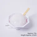 Miniature food keychain pendant with realistic noodles in a white bowl and chopsticks - Original Cold Skin Noodles - Octagonal Bowl - No Keychain