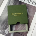 Caja de regalo para joyas en verde oscuro con estampado dorado y marco gris elegante - Verde con Muesca (Con Logo)/Interior 9x9x2cm