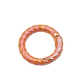 Iridescent orange twisted round spring ring with rainbow finish for DIY keychains - Outer Diameter 28mm / Iridescent Orange