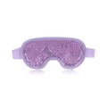 Light purple PVC gel bead eye mask for cold and heat therapy with adjustable elastic strap - Light Purple