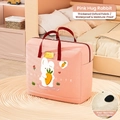 Pink cartoon rabbit thickened Oxford cloth storage bag for kindergarten bedding storage - Pink Hugging Rabbit (Thickened 600D)